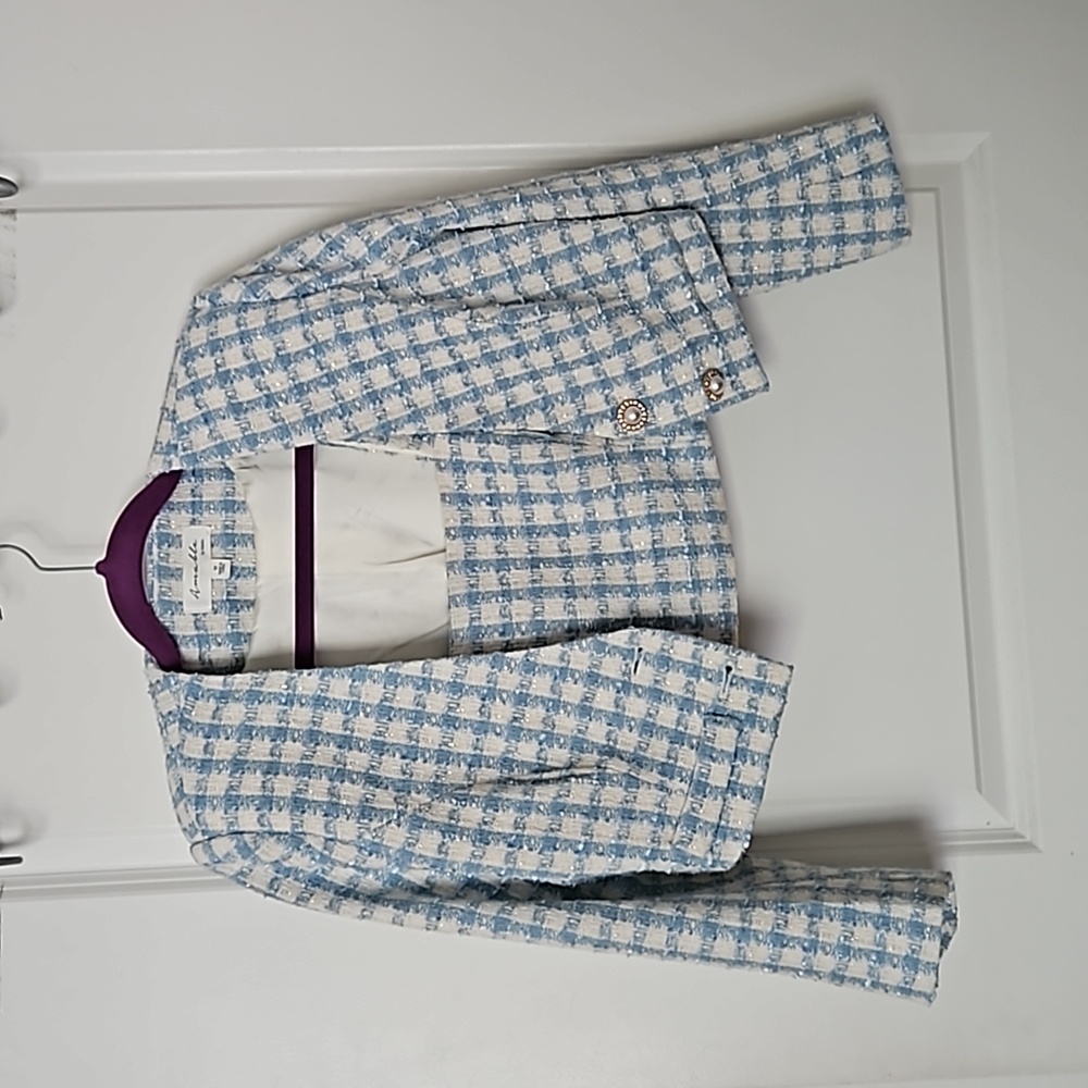 2 piece set crop top & jacket M woman